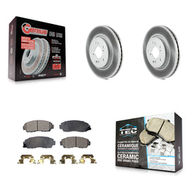 Front Coat Brake Rotor Ceramic Pad Kit For Honda CR-V Acura RDX Accord Crosstour