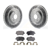 Charger l&#39;image dans la galerie, Front Coated Disc Brake Rotors And Ceramic Pad Kit For Mercedes-Benz SLK280 C320