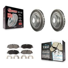 Load image into Gallery viewer, Front Coated Brake Rotor Ceramic Pad Kit For Land Rover Range Sport Supercharged