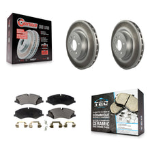 Charger l'image dans la galerie, Front Coat Brake Rotors Ceramic Pad Kit For Land Rover Range Sport LR4 Discovery