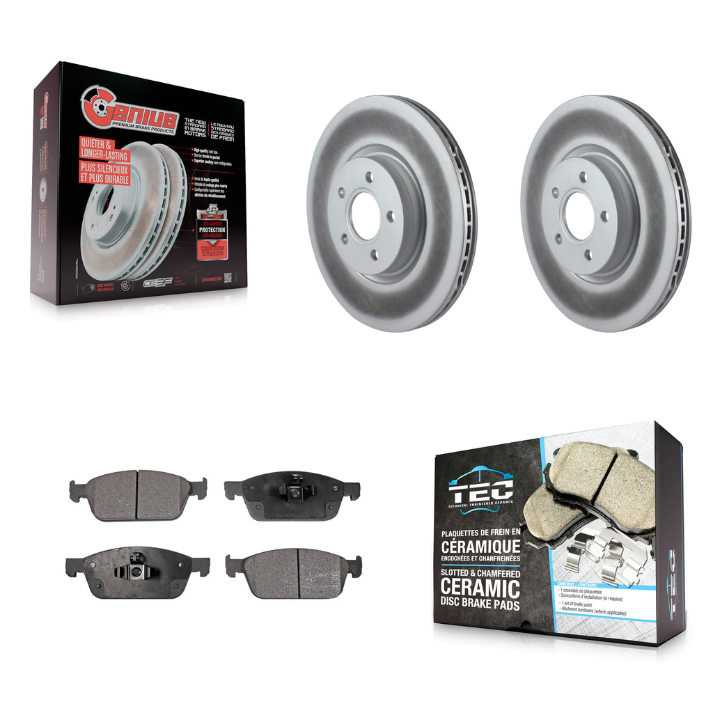 Front Coated Brake Rotor Ceramic Pad Kit For Ford Escape Transit Connect Lincoln