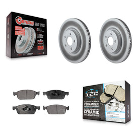 Front Coated Brake Rotor Ceramic Pad Kit For Ford Escape Transit Connect Lincoln