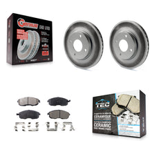 Charger l'image dans la galerie, Front Coated Disc Brake Rotors And Ceramic Pads Kit For Nissan Sentra Versa Cube