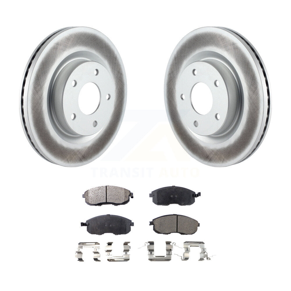 Front Coated Disc Brake Rotors And Ceramic Pads Kit For Nissan Altima