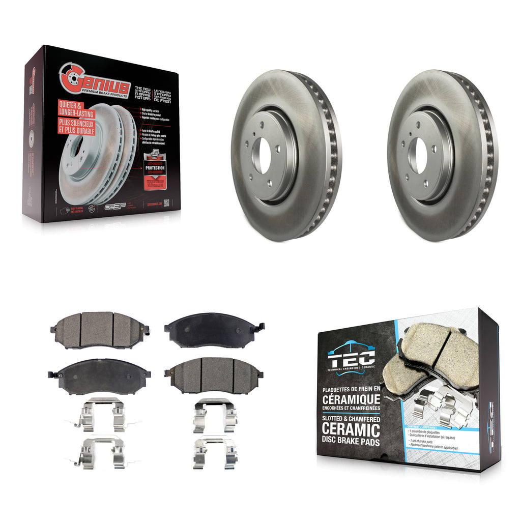 Front Coat Brake Rotor Ceramic Pad Kit For Infiniti FX35 FX37 QX70 FX45 INFINITI