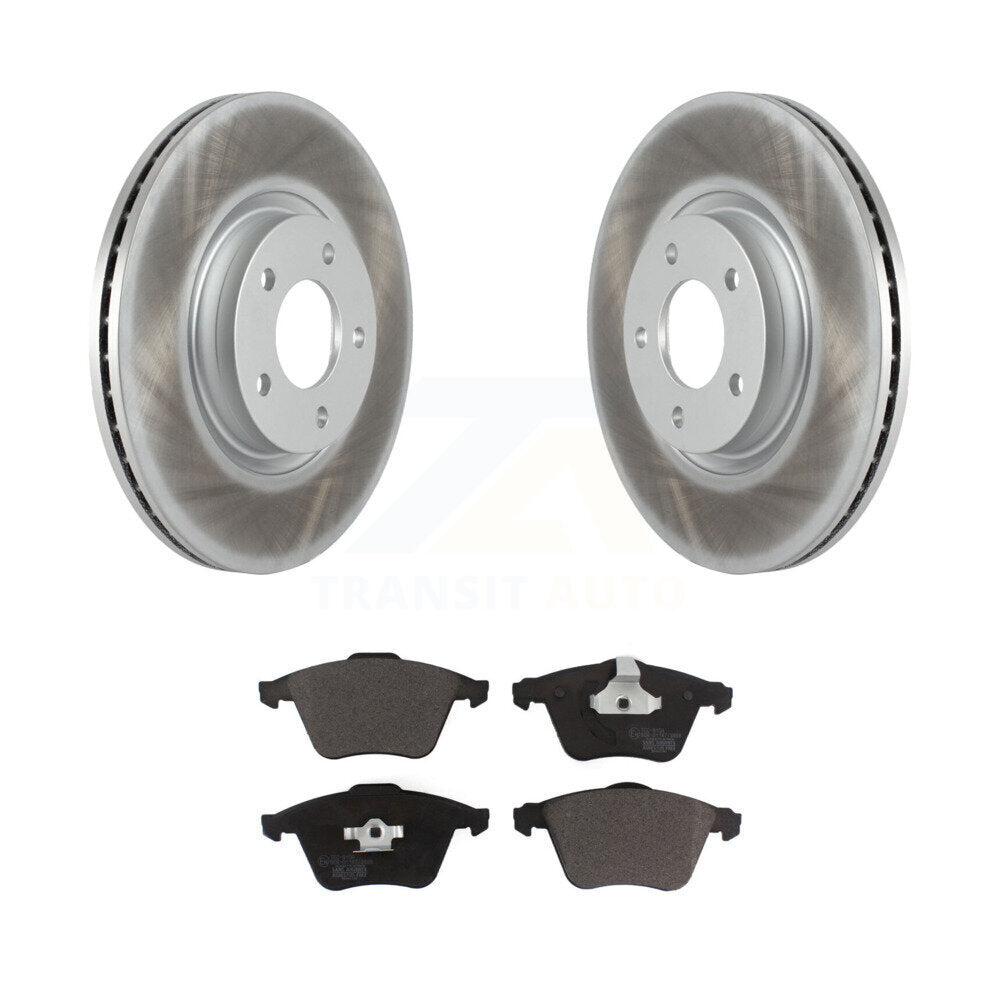 Front Coated Disc Brake Rotors And Ceramic Pads Kit For Mazda 3