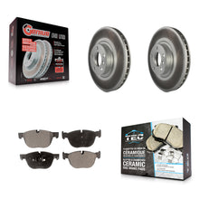 Load image into Gallery viewer, Front Coated Disc Brake Rotors And Ceramic Pads Kit For BMW X5 X6