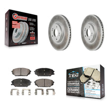 Load image into Gallery viewer, [Front] 2007-2012 Hyundai Veracruz Premium Coated Rotors &amp; Ceramic Pads Brake Kit For Max Braking