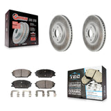 [Front] 2007-2012 Hyundai Veracruz Premium Coated Rotors & Ceramic Pads Brake Kit For Max Braking