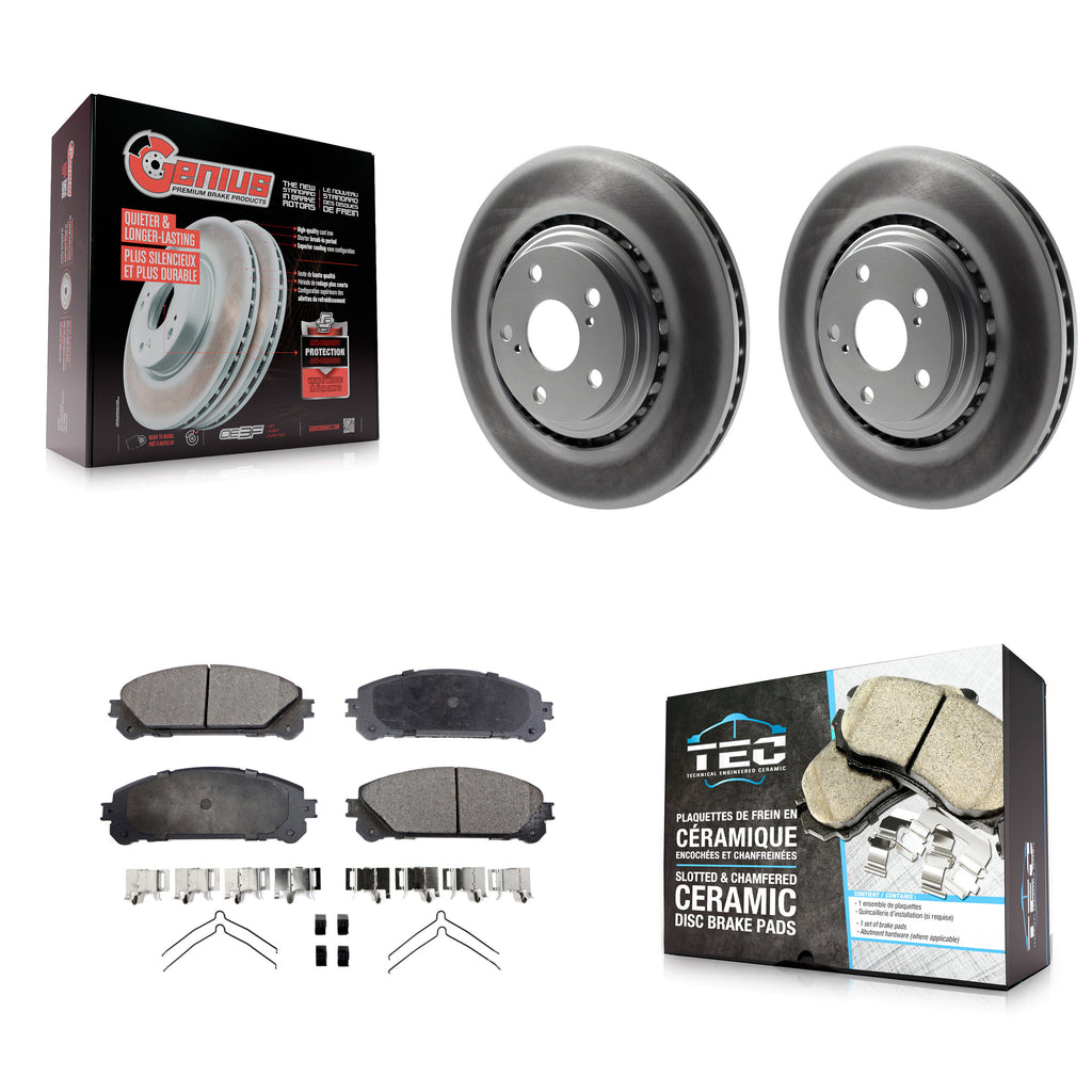 Front Coat Brake Rotors Ceramic Pad Kit For Toyota Highlander Sienna Lexus RX350