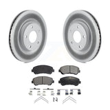 Front Coated Disc Brake Rotors And Ceramic Pads Kit For Nissan Rogue Select