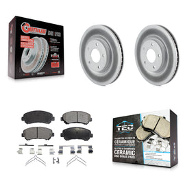 Front Coated Disc Brake Rotors And Ceramic Pads Kit For Nissan Rogue Select