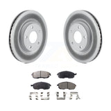 [Front] 2007-2012 Nissan Sentra SE-R Premium Coated Rotors & Ceramic Pads Brake Kit For Max Braking