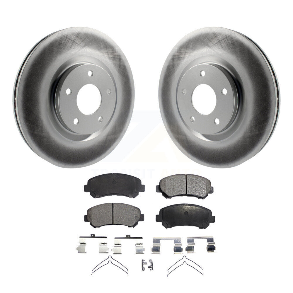 Front Coated Disc Brake Rotors And Ceramic Pads Kit For Nissan Sentra Juke