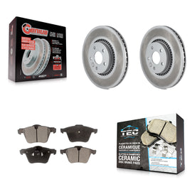 Front Coat Brake Rotors Ceramic Pad Kit For Volvo S60 XC70 S80 V60 Cross Country