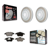 Front Coated Brake Rotor Ceramic Pad Kit For Jaguar XF S-Type XK XJ8 Vanden Plas