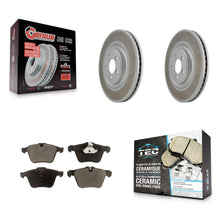 Load image into Gallery viewer, Front Coated Disc Brake Rotors And Ceramic Pads Kit For Jaguar XF XJ XKR XK