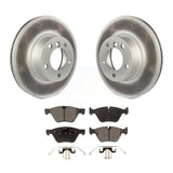 Front Coated Disc Brake Rotors And Ceramic Pads Kit For 2008 BMW 328xi To 08 07