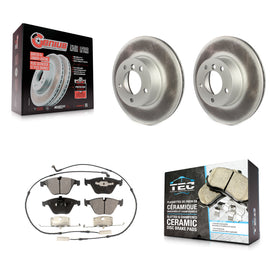 Front Coated Disc Brake Rotors Ceramic Pad Kit For BMW 328i xDrive X1 328xi 323i