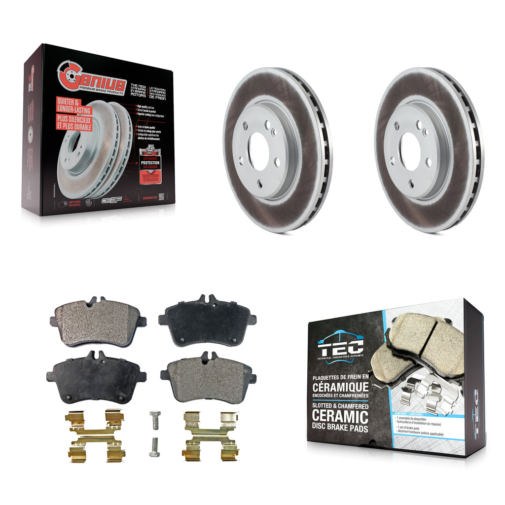 [Front] 2006-2011 Mercedes-Benz B200 Premium Coated Rotors & Ceramic Pads Brake Kit For Max Braking