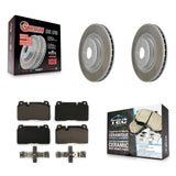 Front Coated Disc Brake Rotors And Ceramic Pads Kit For Audi Q5