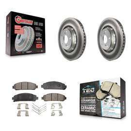 [Front] 2009-2016 Toyota Venza Premium Coated Rotors & Ceramic Pads Brake Kit For Max Braking