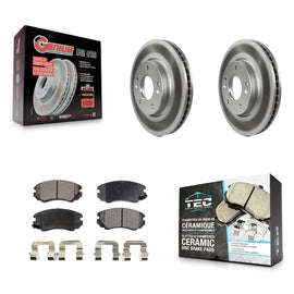 [Front] 2010-2011 Kia Soul 2.0L Premium Coated Rotors & Ceramic Pads Brake Kit For Max Braking