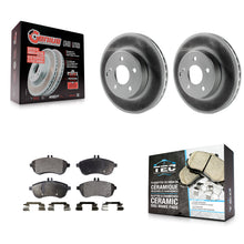 Charger l'image dans la galerie, Front Coated Disc Brake Rotor &amp; Ceramic Pad Kit For Mercedes-Benz C300 C250 C230