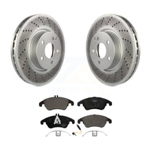 Charger l&#39;image dans la galerie, Front Coated Brake Rotor &amp; Ceramic Pad Kit For Mercedes-Benz E350 C300 C350 E400