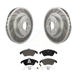 Front Coated Brake Rotor & Ceramic Pad Kit For Mercedes-Benz E350 C300 C350 E400