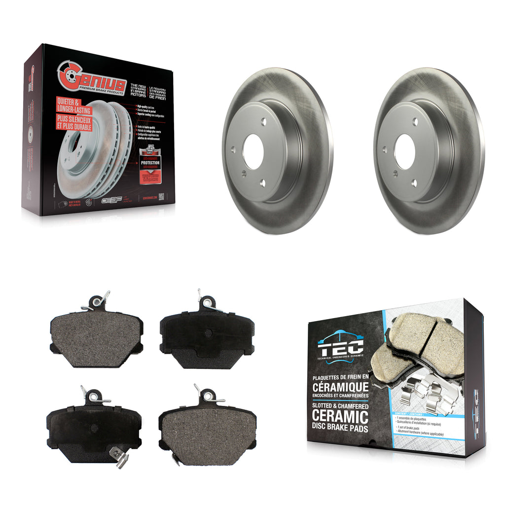 Front Coated Disc Brake Rotors And Ceramic Pads Kit For Smart Fortwo