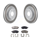 Front Coated Disc Brake Rotors And Ceramic Pads Kit For Nissan Sentra Juke