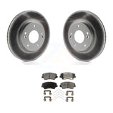 Front Coat Brake Rotor Ceramic Pad Kit For Kia Forte Hyundai Veloster Elantra GT