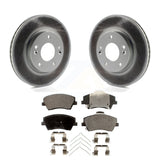 Front Coated Disc Brake Rotors And Ceramic Pads Kit For Hyundai Elantra