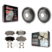 Charger l'image dans la galerie, Front Coated Disc Brake Rotors And Ceramic Pads Kit For Hyundai Elantra