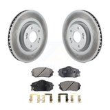 Front Coated Brake Rotor & Ceramic Pad Kit For Hyundai Tucson Sonata Kia Cadenza