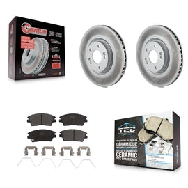 [Front] 2017-2021 Kia Sportage Turbocharged Premium Coated Rotors & Ceramic Pads Brake Kit For Max Braking