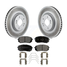 Charger l&#39;image dans la galerie, Front Coated Disc Brake Rotors And Ceramic Pad Kit For Hyundai Sonata Kia Optima