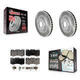 Front Coated Disc Brake Rotors And Ceramic Pads Kit For Land Rover Range Sport