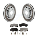 Front Coated Disc Brake Rotors And Ceramic Pads Kit For Mitsubishi Lancer