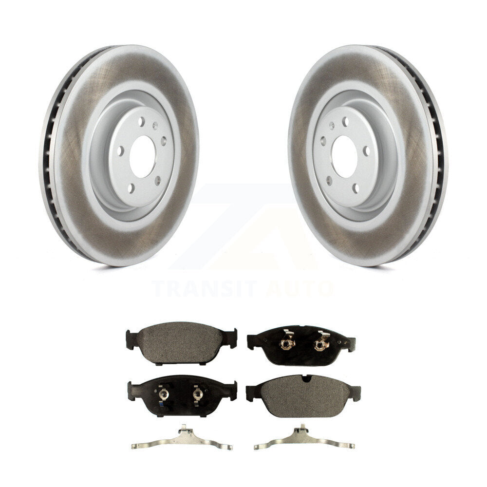 Front Coated Disc Brake Rotors And Ceramic Pads Kit For Audi A6 Quattro A7