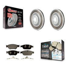 Load image into Gallery viewer, Front Coated Disc Brake Rotors And Ceramic Pads Kit For Audi A6 Quattro A7