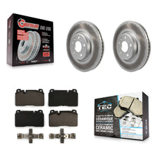 Charger l'image dans la galerie, Front Coated Disc Brake Rotors And Ceramic Pads Kit For Audi Q5