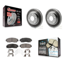 Load image into Gallery viewer, Front Coated Disc Brake Rotors And Ceramic Pads Kit For Honda Civic