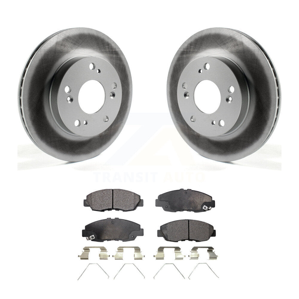 Front Coated Disc Brake Rotors And Ceramic Pads Kit For Honda Civic