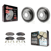 Load image into Gallery viewer, Front Coated Disc Brake Rotors And Ceramic Pads Kit For Honda Civic