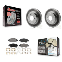 Load image into Gallery viewer, Front Coated Disc Brake Rotors And Ceramic Pads Kit For Honda Civic Acura ILX