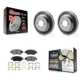 Front Coated Disc Brake Rotors And Ceramic Pads Kit For Honda Civic Acura ILX