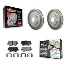 Charger l'image dans la galerie, Front Coated Brake Rotors Ceramic Pad Kit For Hyundai Santa Fe Sport Kia Sorento