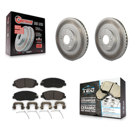 Front Coated Disc Brake Rotors And Ceramic Pads Kit For Hyundai Santa Fe XL